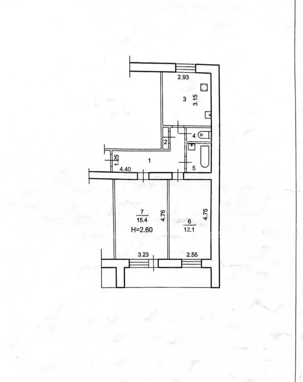 2-к. квартира, 47,8 м, 2/9 эт. - Фото 0