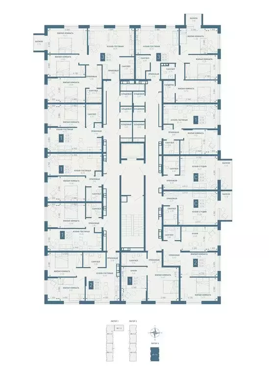 1-комнатная квартира: Краснодар, посёлок Берёзовый, микрорайон ... - Фото 2