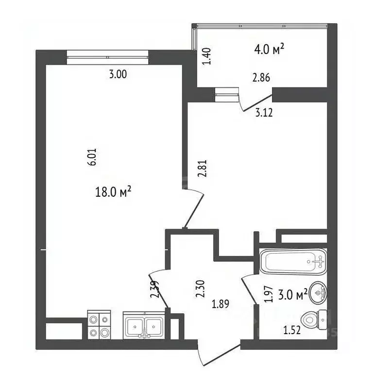 1-к кв. Самарская область, Волжский район, Лопатино с/пос, пос. ... - Фото 2