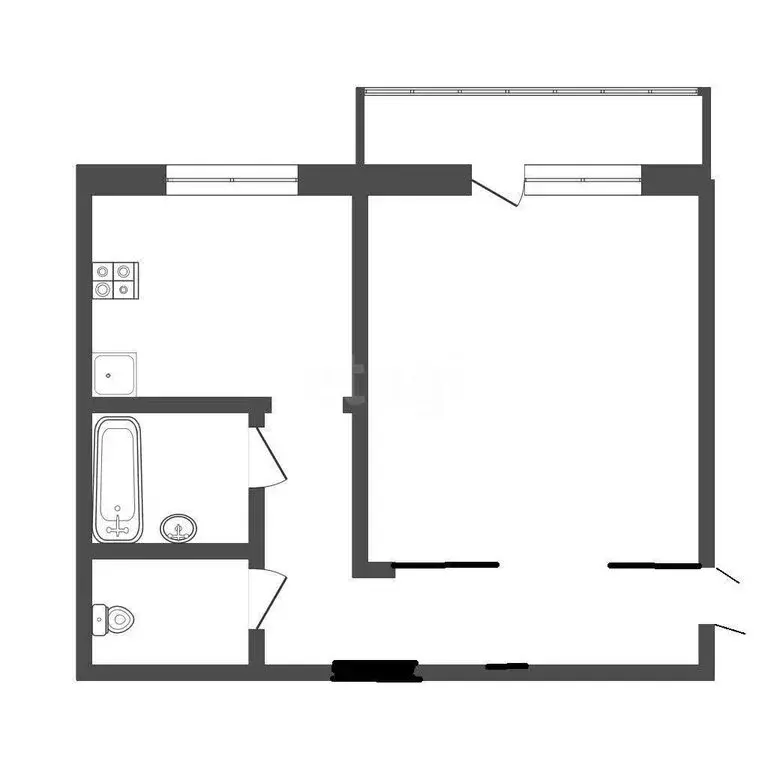 1-комнатная квартира: Абакан, улица Крылова, 102 (40.6 м) - Фото 1