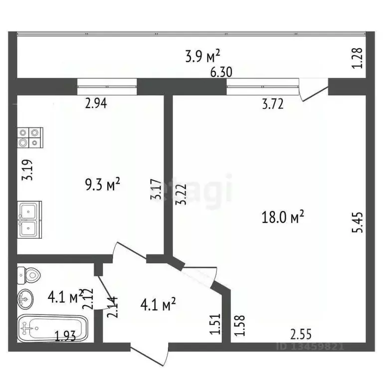 1-к кв. Марий Эл, Йошкар-Ола ул. Анциферова, 38 (35.5 м) - Фото 2