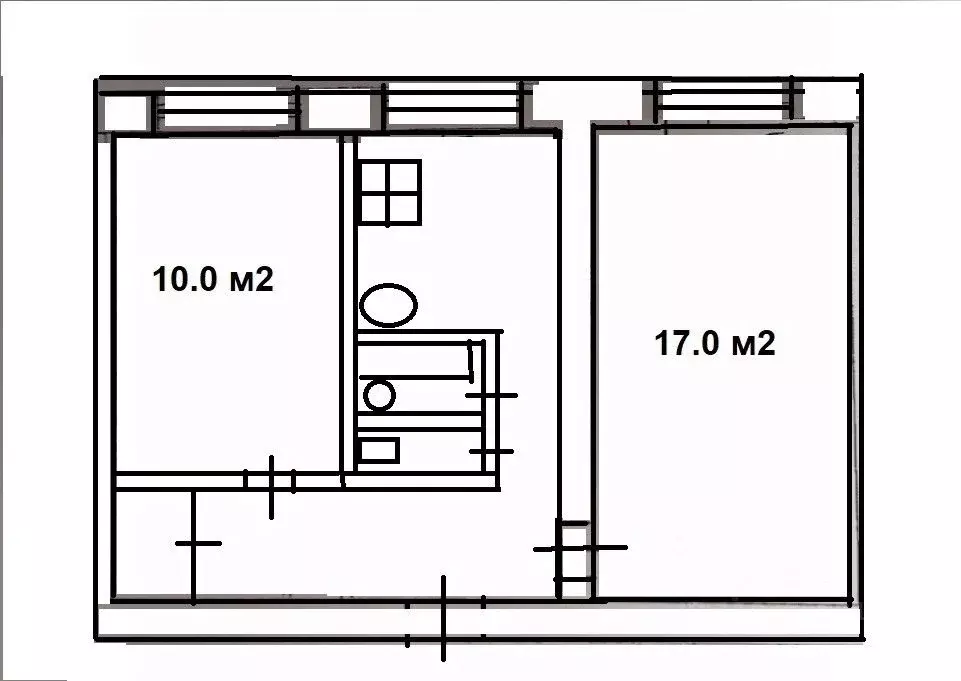 2-к кв. Новгородская область, Новгородский район, Борковское с/пос, д. ... - Фото 2