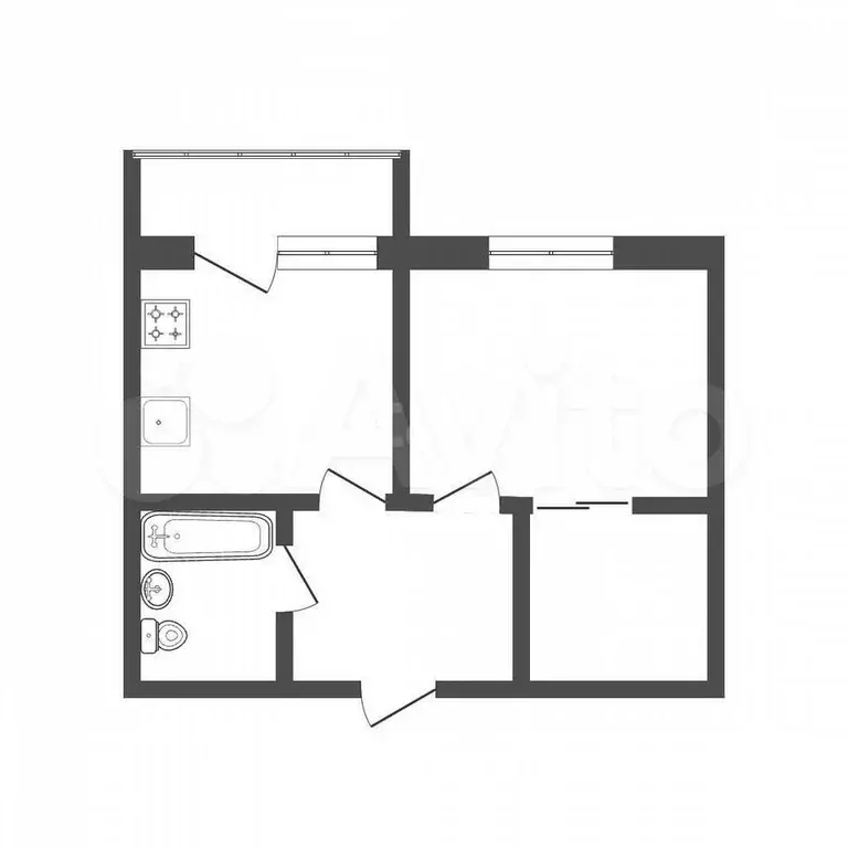 1-к. квартира, 36,1 м, 6/9 эт. - Фото 0