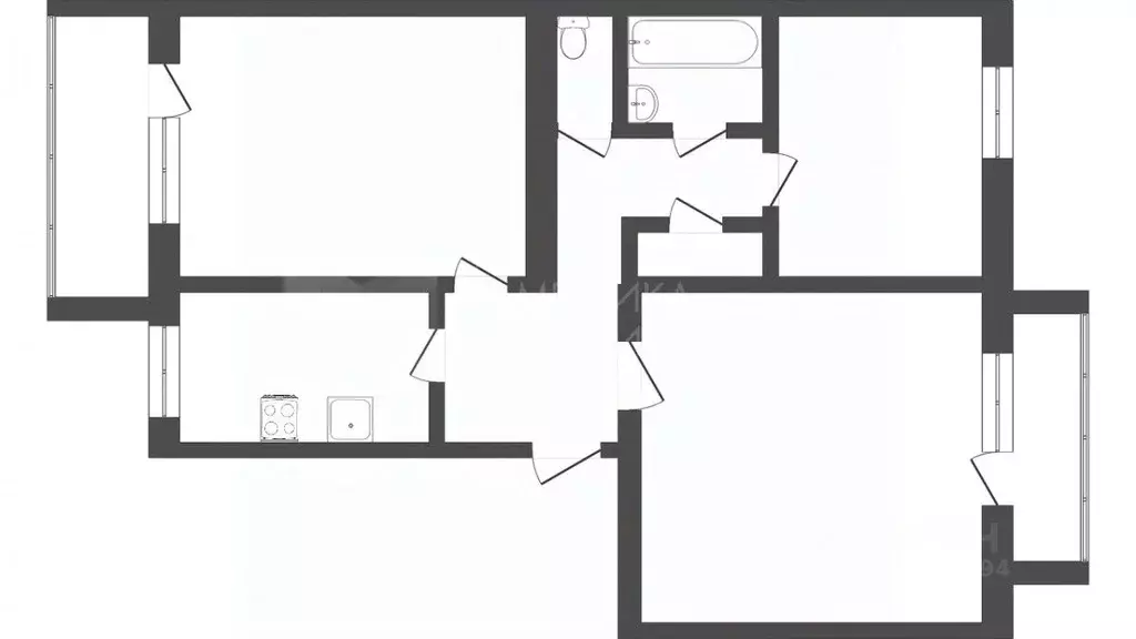 3-к кв. Тюменская область, Тюмень Северная ул., 6 (59.7 м) - Фото 2