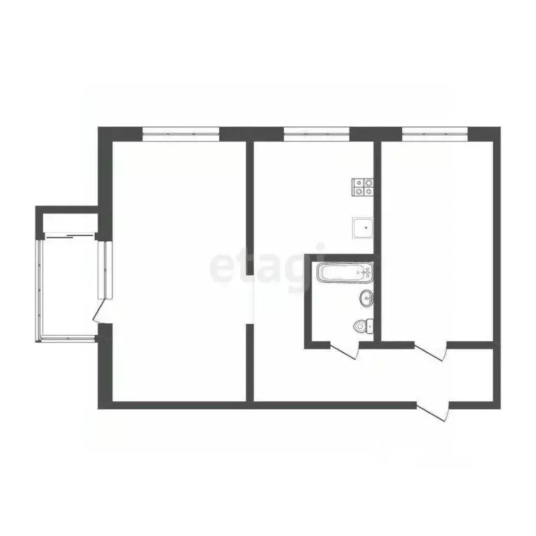 2-к кв. Камчатский край, Петропавловск-Камчатский Владивостокская ул., ... - Фото 2