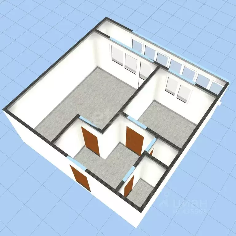 1-к кв. Белгородская область, Губкин Преображенская ул., 8 (34.5 м) - Фото 2