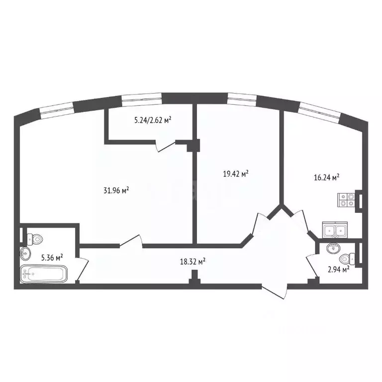 3-к кв. Тюменская область, Тюмень Профсоюзная ул., 56 (93.3 м) - Фото 2
