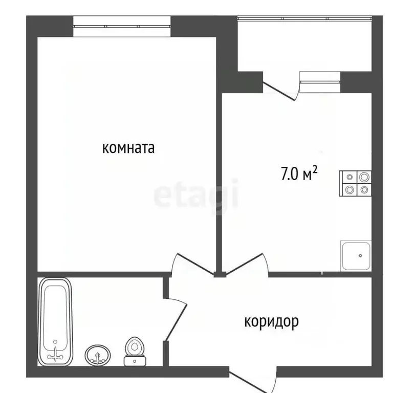 1-к кв. Ямало-Ненецкий АО, Муравленко Радужный мкр, пер. Нефтяников, 7 ... - Фото 1