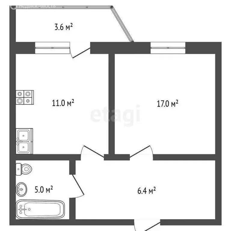 1-комнатная квартира: Анапа, улица Ленина, 153Б (42.6 м) - Фото 1