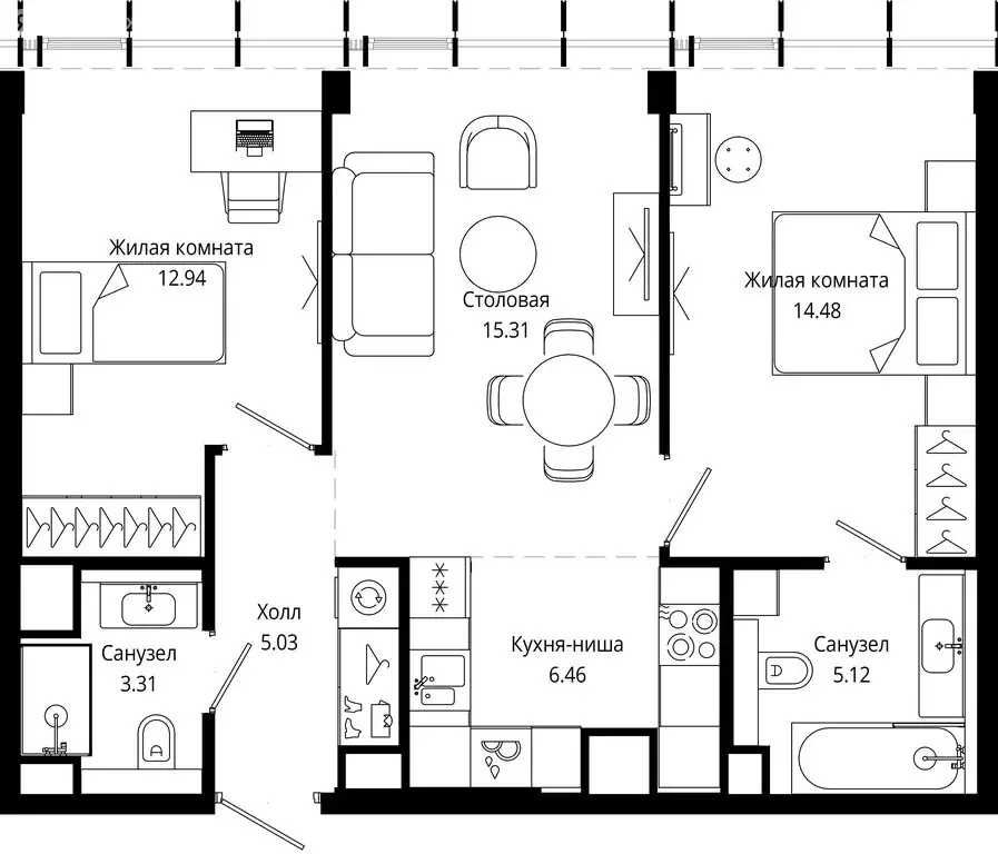 2-комнатная квартира: Москва, 4-я улица Марьиной Рощи, 10к5 (62.6 м) - Фото 2