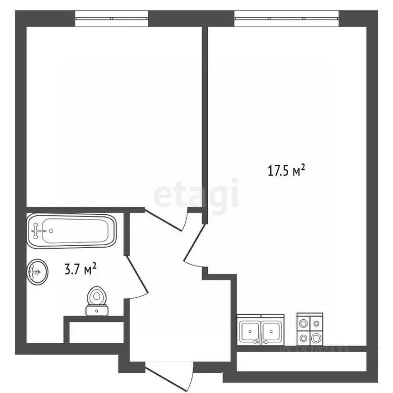 1-к кв. Санкт-Петербург ул. Шкапина, 15 (36.5 м) - Фото 2