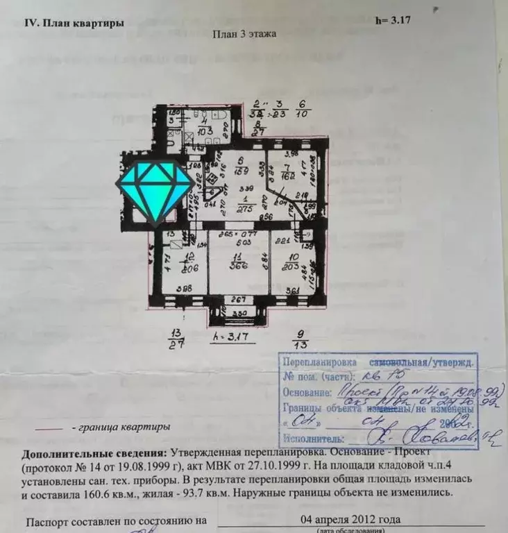 4-к кв. Санкт-Петербург Захарьевская ул., 3 (160.6 м) - Фото 1
