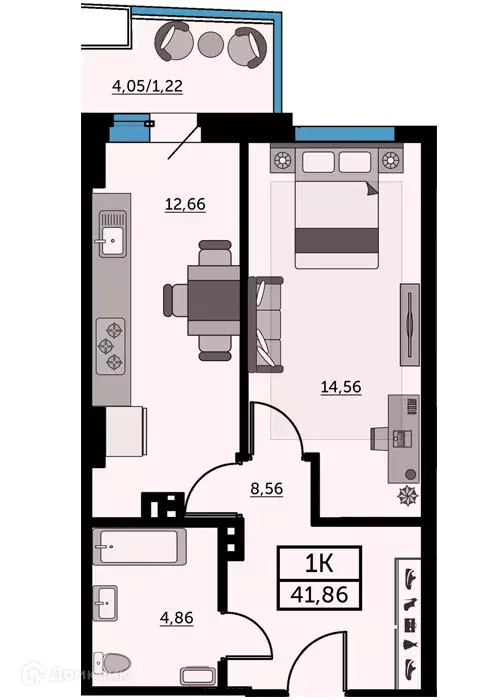 Продаётся 1-к квартира, 42.2 м - Фото 0
