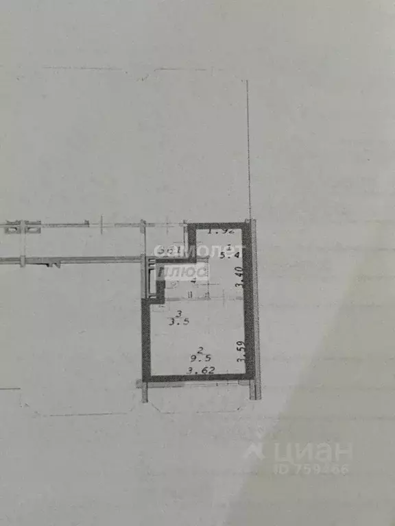 Студия Новосибирская область, Новосибирск ул. Одоевского, 1/8 (21.1 м) - Фото 1