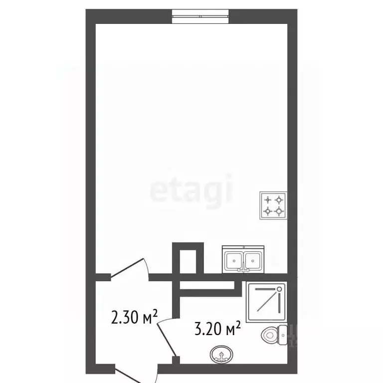 Студия Санкт-Петербург ул. Пейзажная, 24к1 (20.6 м) - Фото 2