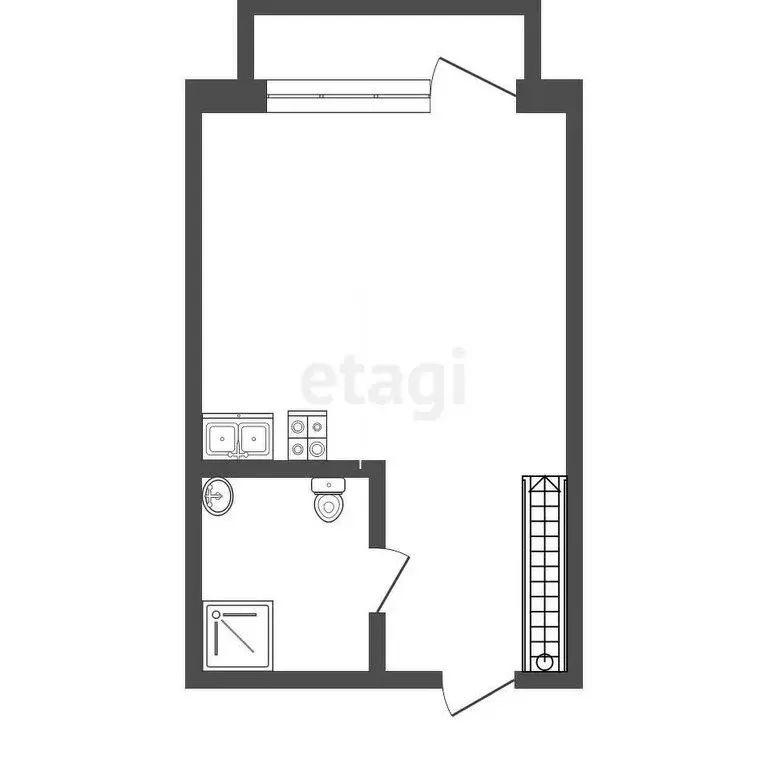 1-комнатная квартира: Сочи, ЖСК Лесной, 56 (19.7 м) - Фото 1