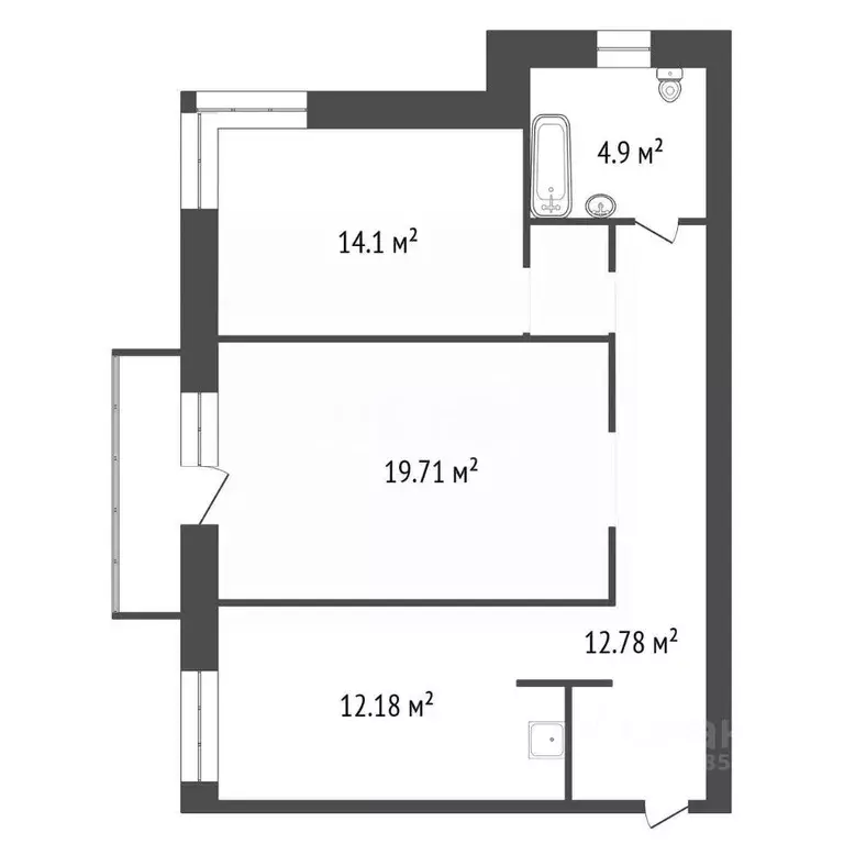 2-к кв. Красноярский край, Красноярск ул. Петра Ломако, 4 (62.5 м) - Фото 2