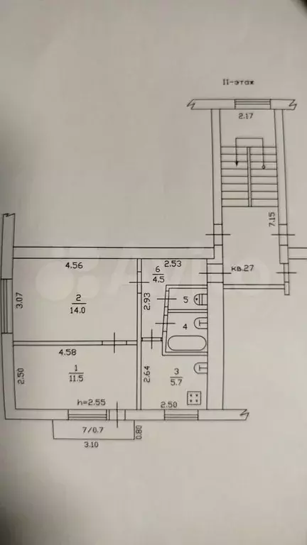2-к. квартира, 39 м, 2/5 эт. - Фото 0