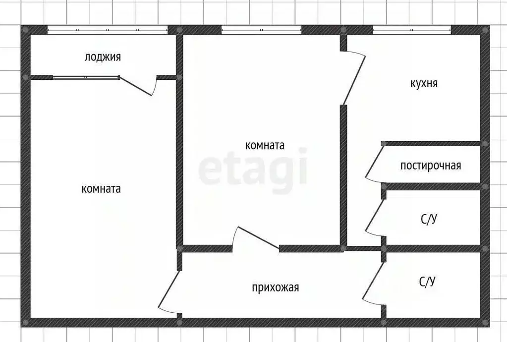 2-к кв. Приморский край, Владивосток ул. Никифорова, 18 (51.3 м) - Фото 1