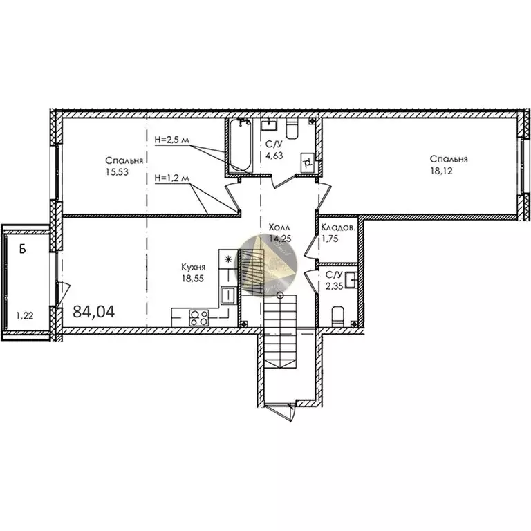 2-комнатная квартира: Сестрорецк, Авиационная улица, 5к8 (84.04 м) - Фото 1