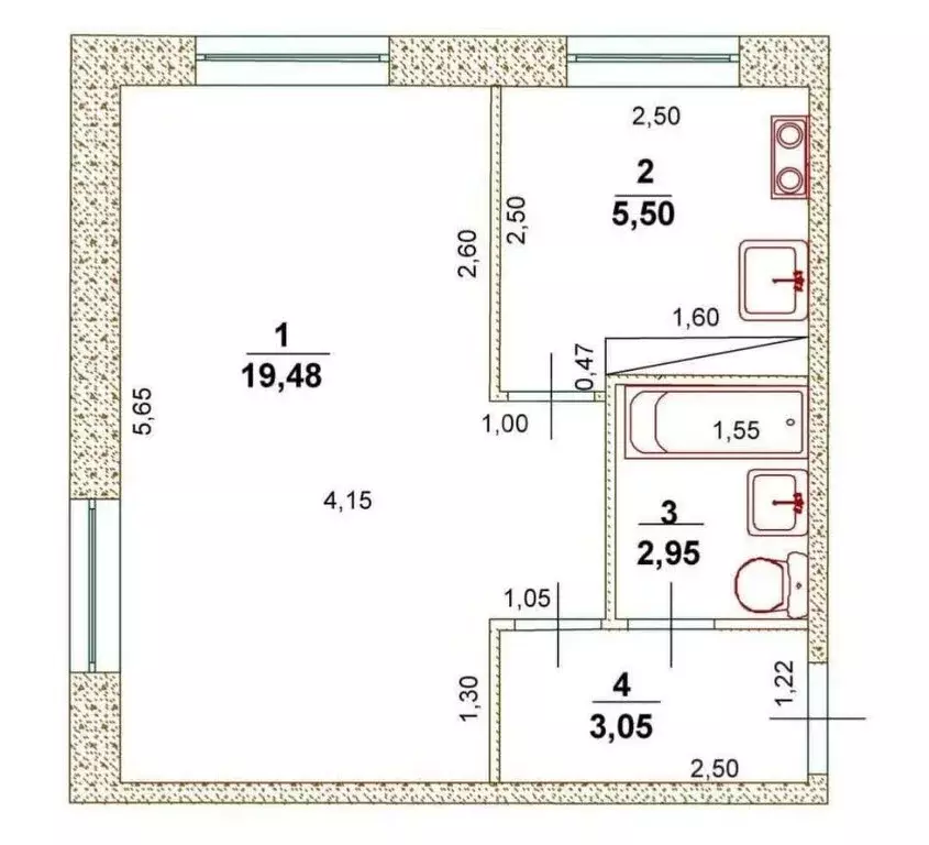 1-комнатная квартира: Ульяновск, Кузоватовская улица, 37 (31 м) - Фото 1