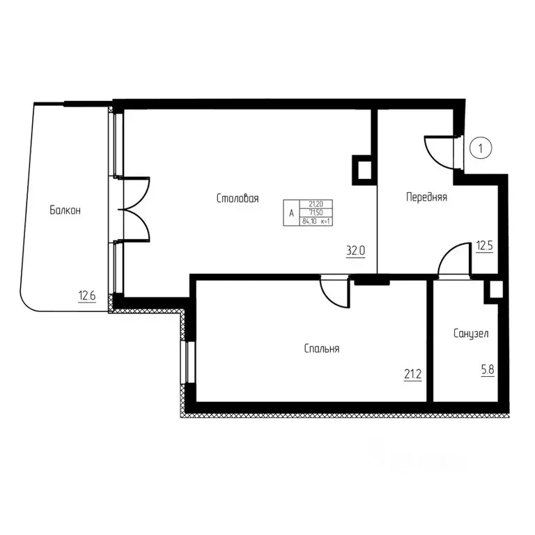 1-к кв. Калининградская область, Светлогорск ул. Верещагина, 8 (84.1 ... - Фото 1