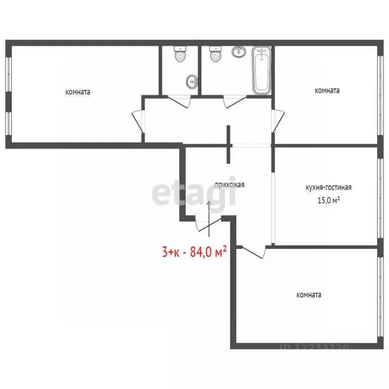 3-к кв. Свердловская область, Екатеринбург ул. Евгения Савкова, 31 ... - Фото 1