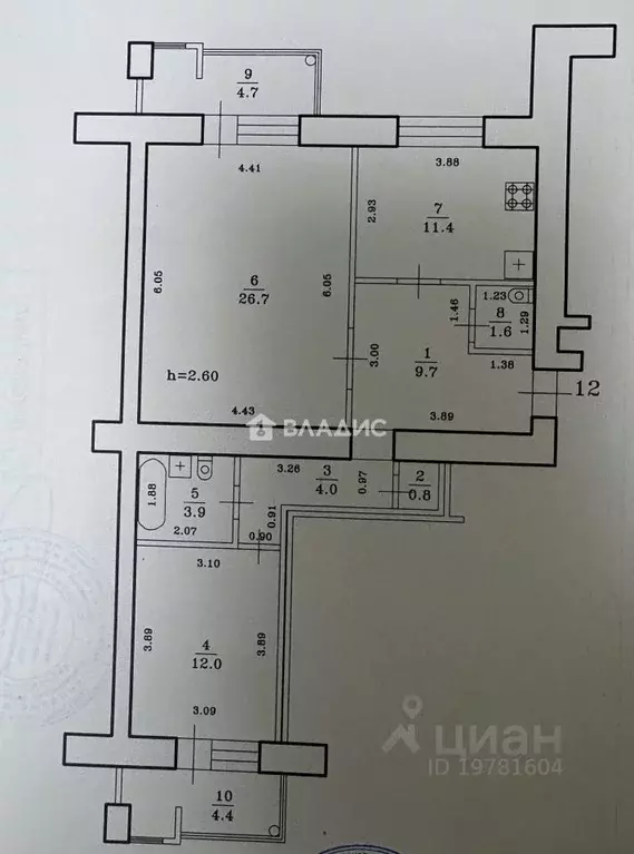2-к кв. Башкортостан, Уфа Комсомольская ул., 139 (70.1 м) - Фото 2