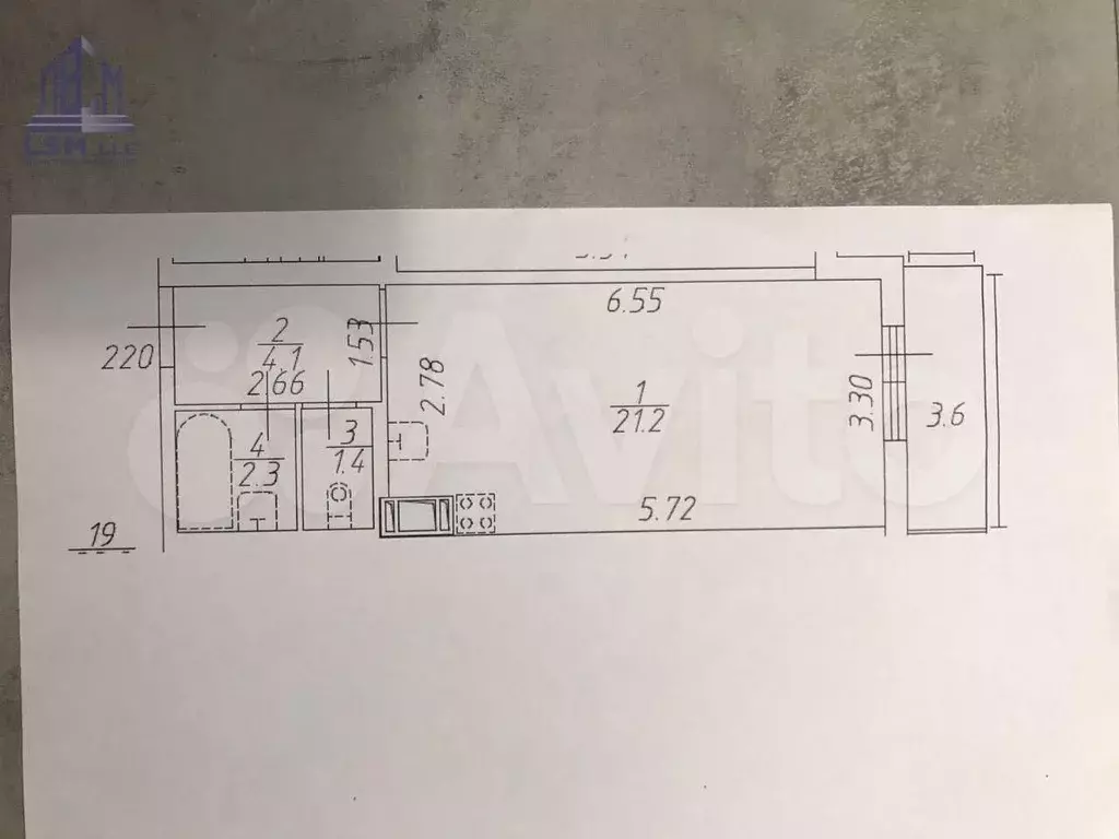 Квартира-студия, 29 м, 6/8 эт. - Фото 0
