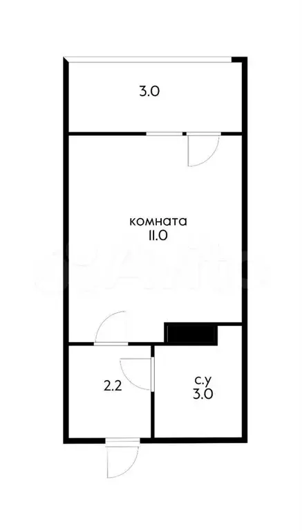 Квартира-студия, 16,2 м, 4/16 эт. - Фото 0