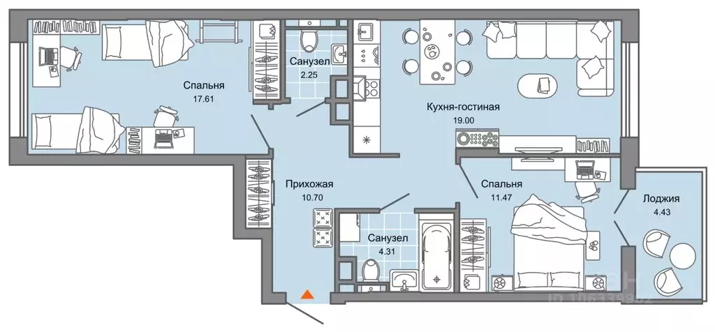 3-к кв. Свердловская область, Екатеринбург Широкая Речка мкр, Лес ... - Фото 0