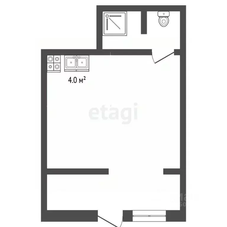 Студия Севастополь с. Орловка, ш. Качинское, 33А (19.4 м) - Фото 2