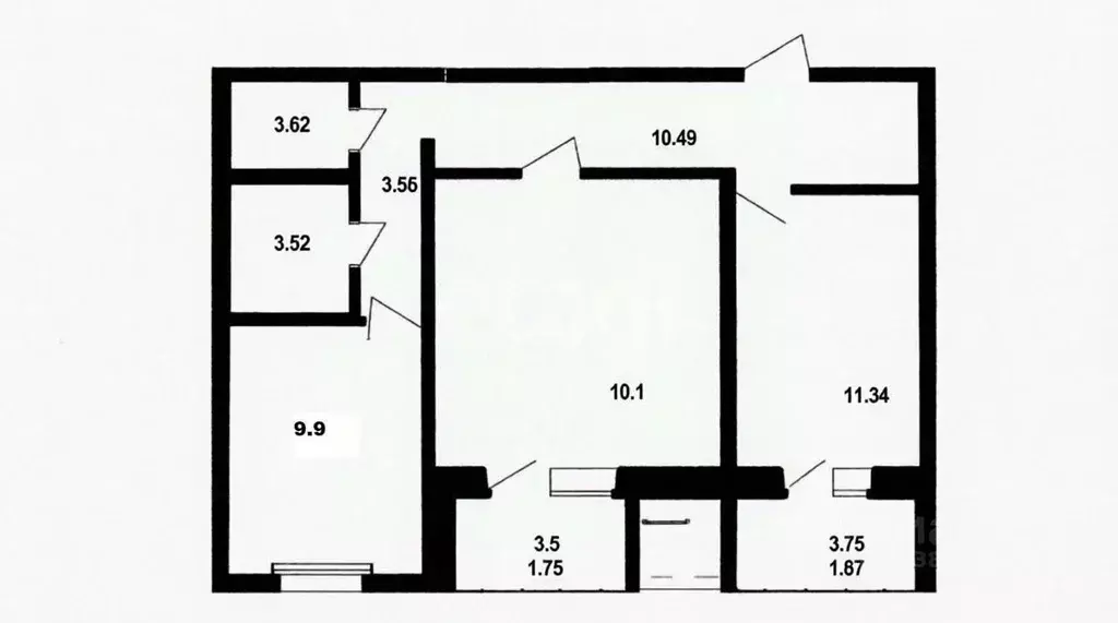 2-к кв. Алтайский край, Барнаул тракт Змеиногорский, 82 (60.5 м) - Фото 2