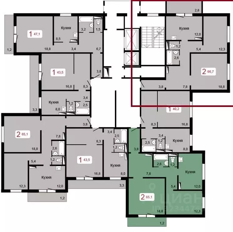 2-к кв. Красноярский край, Красноярск ул. Калинина, 37 (65.0 м) - Фото 2