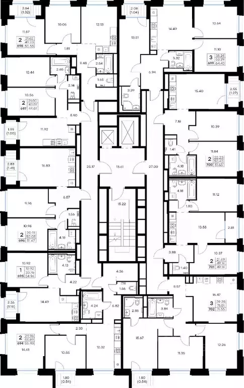 2-к кв. Мурманская область, Мурманск Долина Уюта тер.,  (44.61 м) - Фото 2