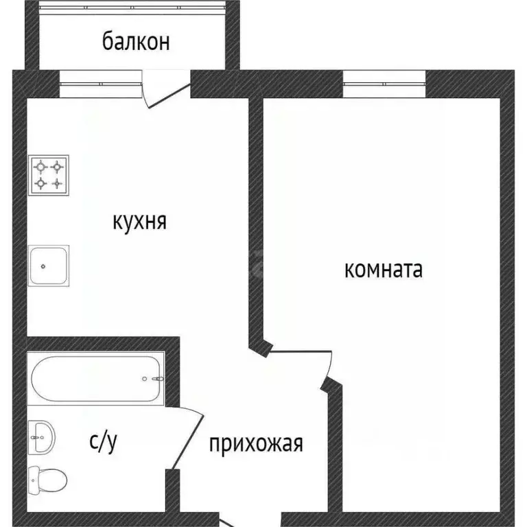 1-к кв. Воронежская область, Воронеж Карельская ул., 6А (40.0 м) - Фото 1
