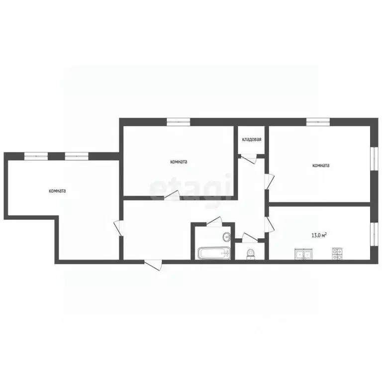 3-к кв. Владимирская область, Муром Пролетарская ул., 3 (76.6 м) - Фото 2
