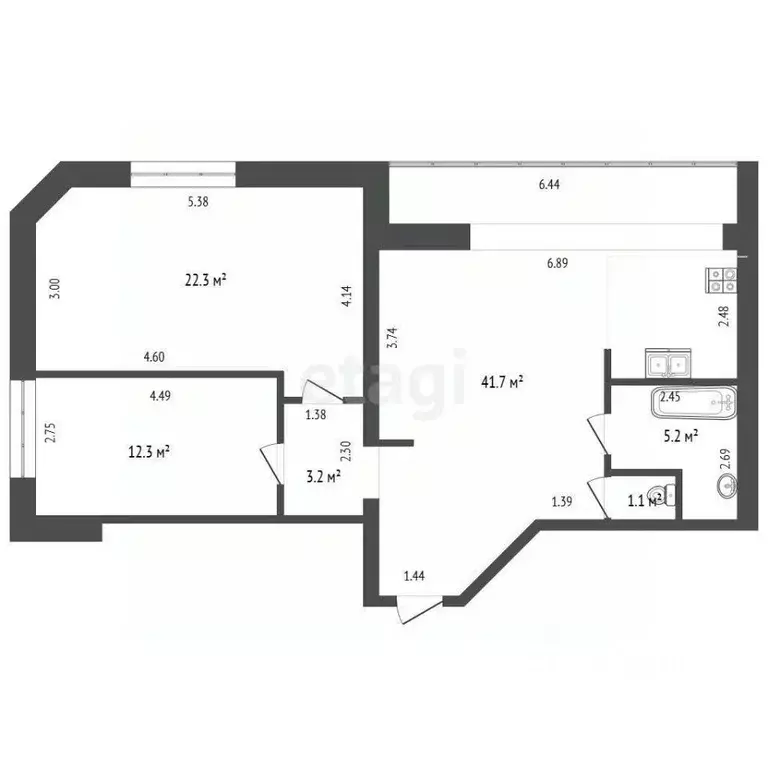 3-к кв. Тюменская область, Тюмень ул. Грибоедова, 13к3 (85.0 м) - Фото 0