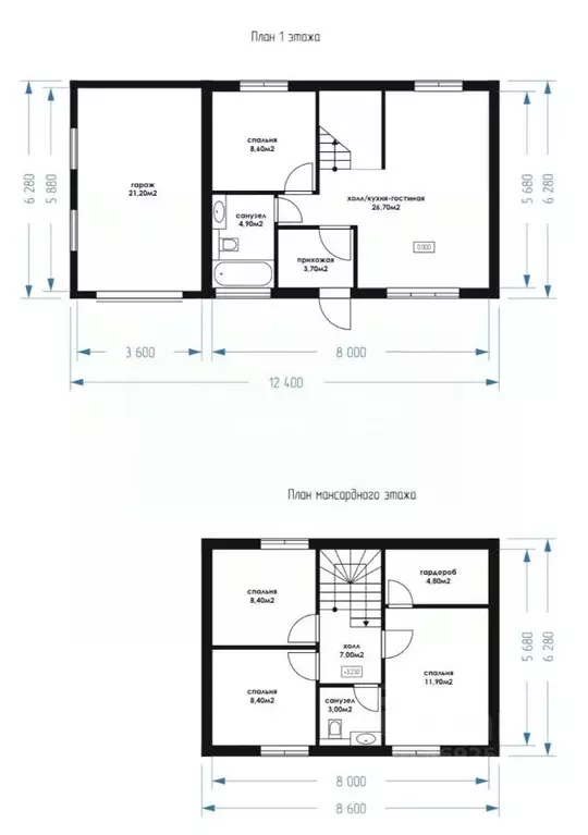 Коттедж в Башкортостан, Октябрьский Ударная ул. (123 м) - Фото 2