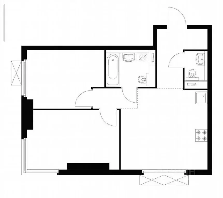 3-к кв. Москва Очаковское ш., 5к4 (51.0 м) - Фото 1