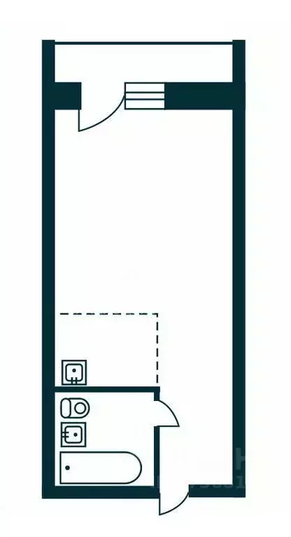 Студия Новосибирская область, Новосибирск ул. Сибревкома, 9 (31.0 м) - Фото 2