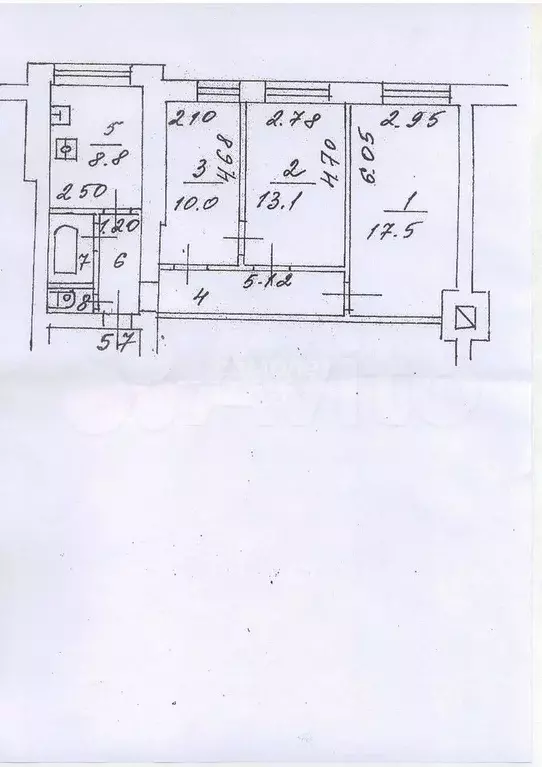 3-к. квартира, 63,2 м, 4/5 эт. - Фото 0