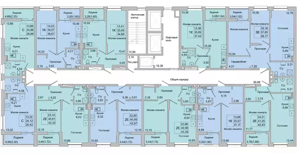 2-к кв. Ростовская область, Батайск ул. Булгакова, 11 (42.93 м) - Фото 2