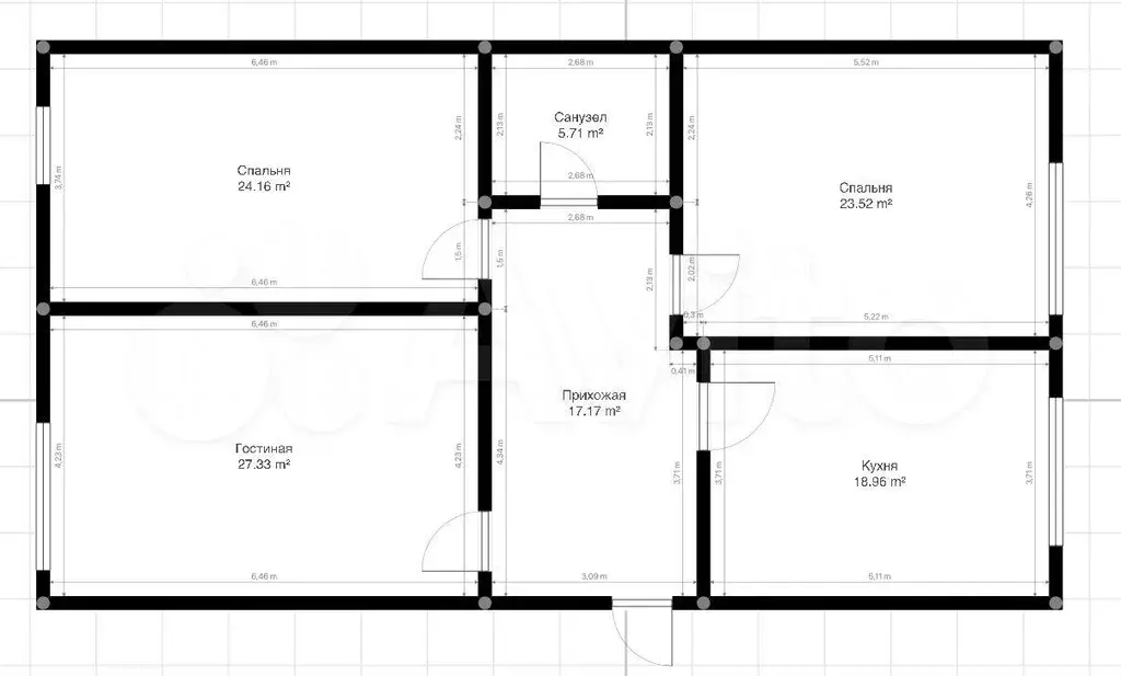 3-к. квартира, 120 м, 2/6 эт. - Фото 0