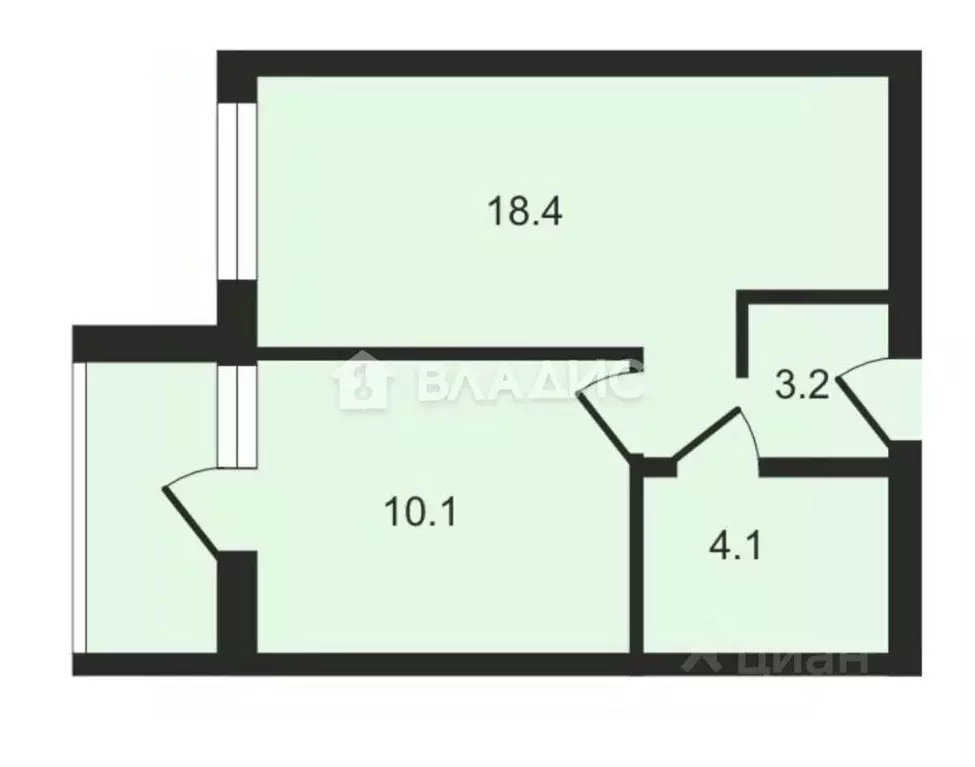 1-к кв. Владимирская область, Владимир ул. Диктора Левитана, 48 (35.8 ... - Фото 1