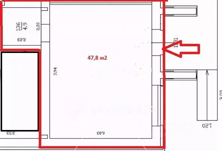 Торговая площадь в Татарстан, Казань ул. Фикрята Табеева, 3 (53 м) - Фото 2