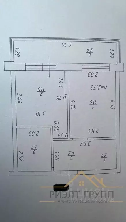 1-к кв. Татарстан, Казань ул. Аделя Кутуя, 100 (46.0 м) - Фото 2