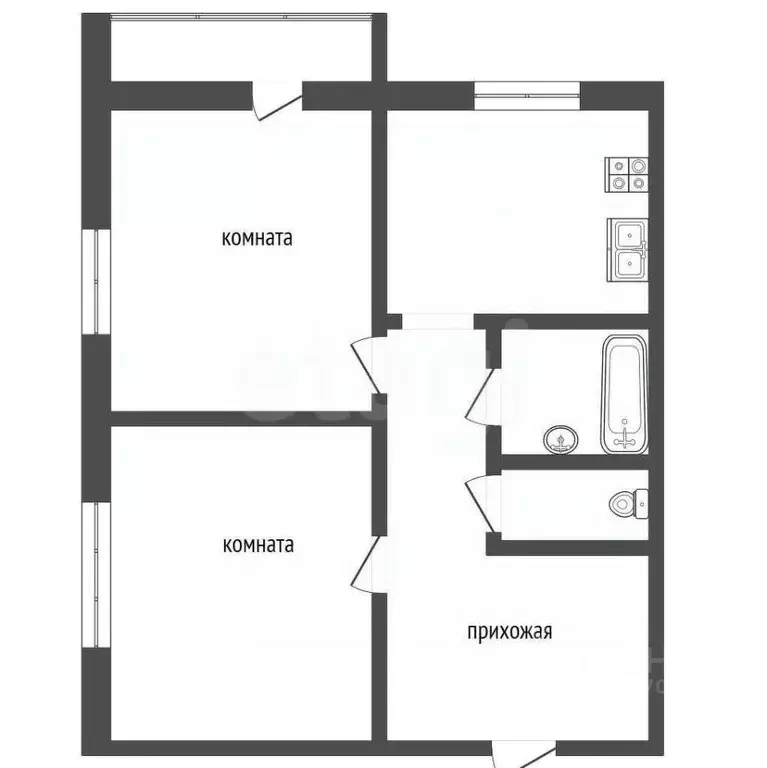 2-к кв. Московская область, Воскресенск Центральный мкр, ул. Победы, 7 ... - Фото 2