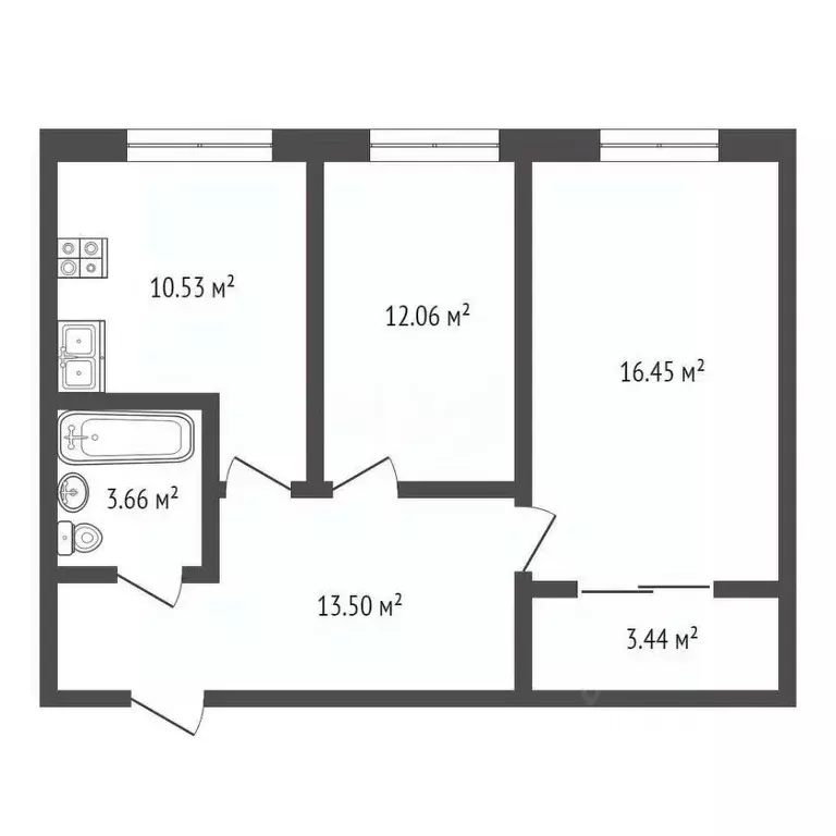 2-к кв. Ростовская область, Таганрог Очистная ул., 20 (60.0 м) - Фото 0