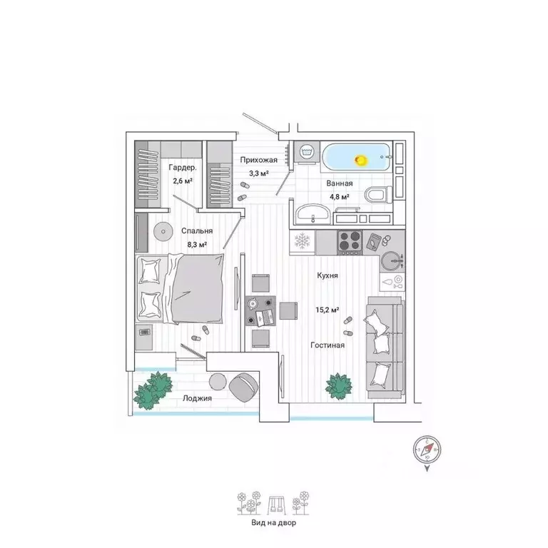 1-к кв. Приморский край, Владивосток ул. Нейбута (35.9 м) - Фото 0